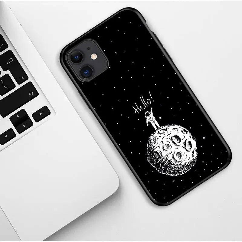 Simple starry astronaut in mobile phone case Online Only