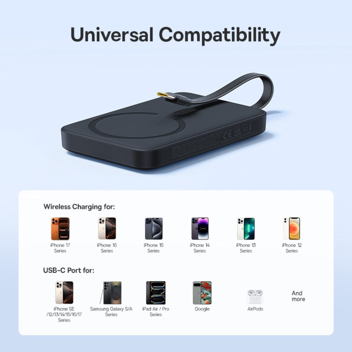 Baseus EnerFill FM11 Magnetic Power Bank with Built-in USB Cable 10000mAh 30W - MyMobile
