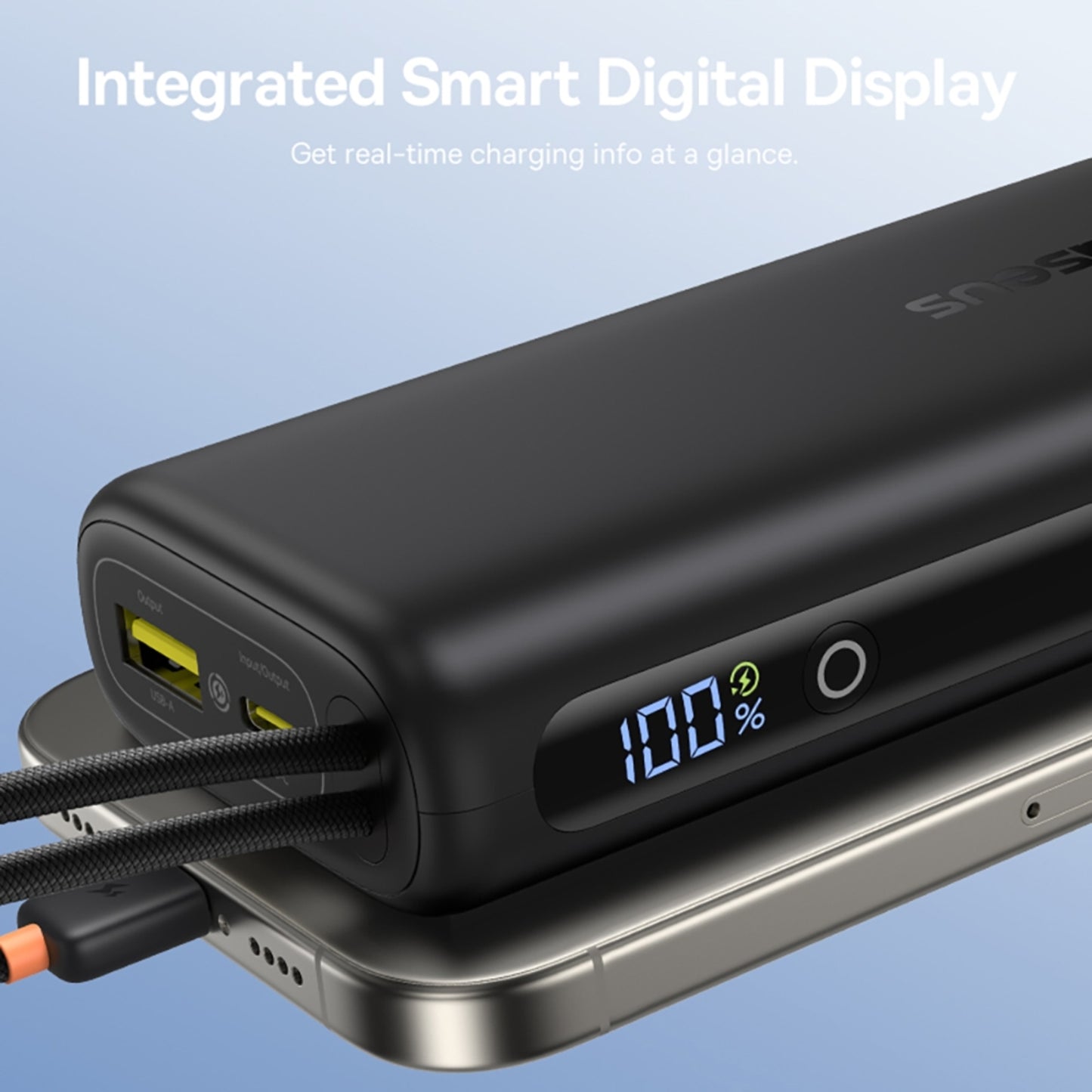 Baseus EnerFill FC41 Digital Display Power Bank with Dual Built-in USB-C Cables 10,000mAh 67W