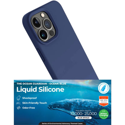 Liquid Silicone Case Cover for iPhone 15 Plus Dark Blue