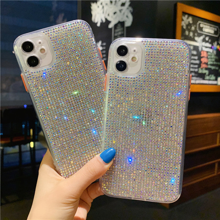 Transparent Diamond Mobile Phone Protective Case For iPhone 14