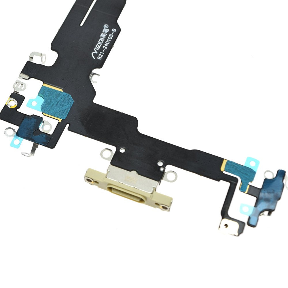 AMPLUS Charging Port for iPhone 15-Yellow