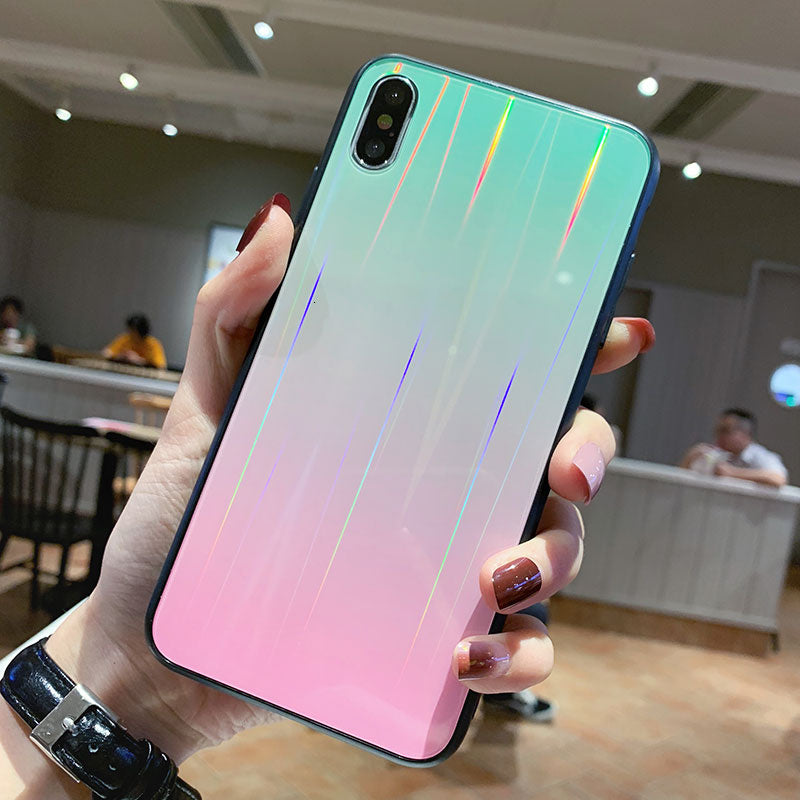 Gradient glass phone case