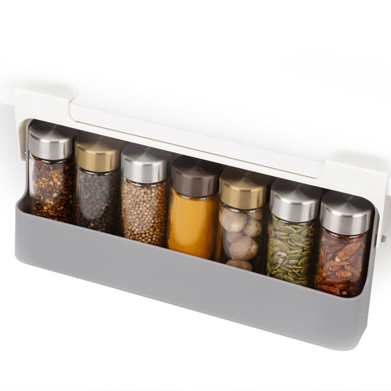 Seasoning Bottle Storage Rack Kitchen Seasoning Bottle Seasoning Box Hanging Spice Jar Storage Rack Household Punch-free