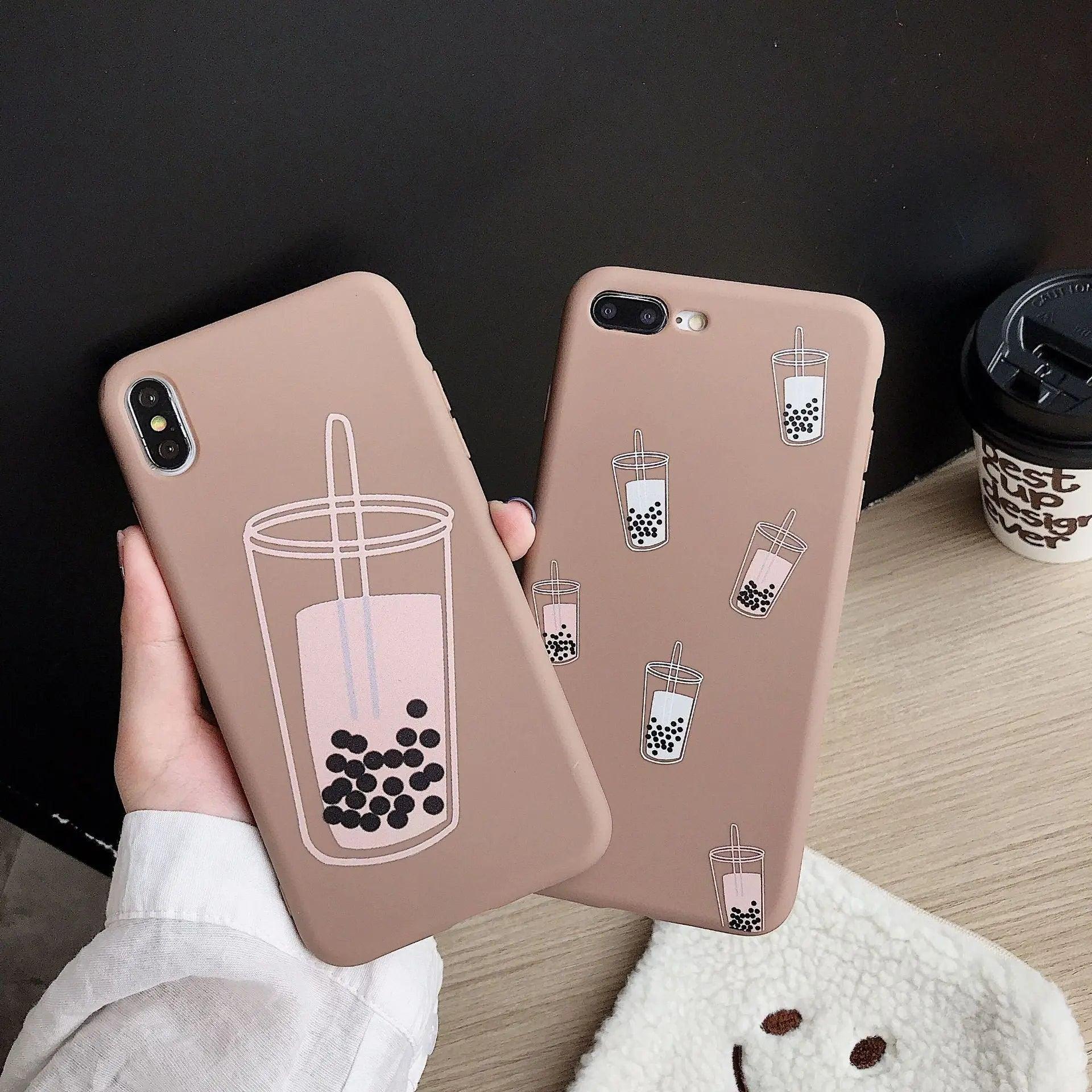 Pearl milk tea mobile phone case CANON