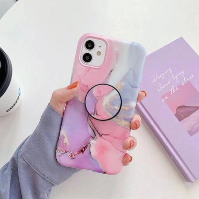 Frosted marble pattern mobile phone case Online Only