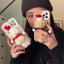 Christmas Bear Plush Mobile Phone Case For iPhone 14