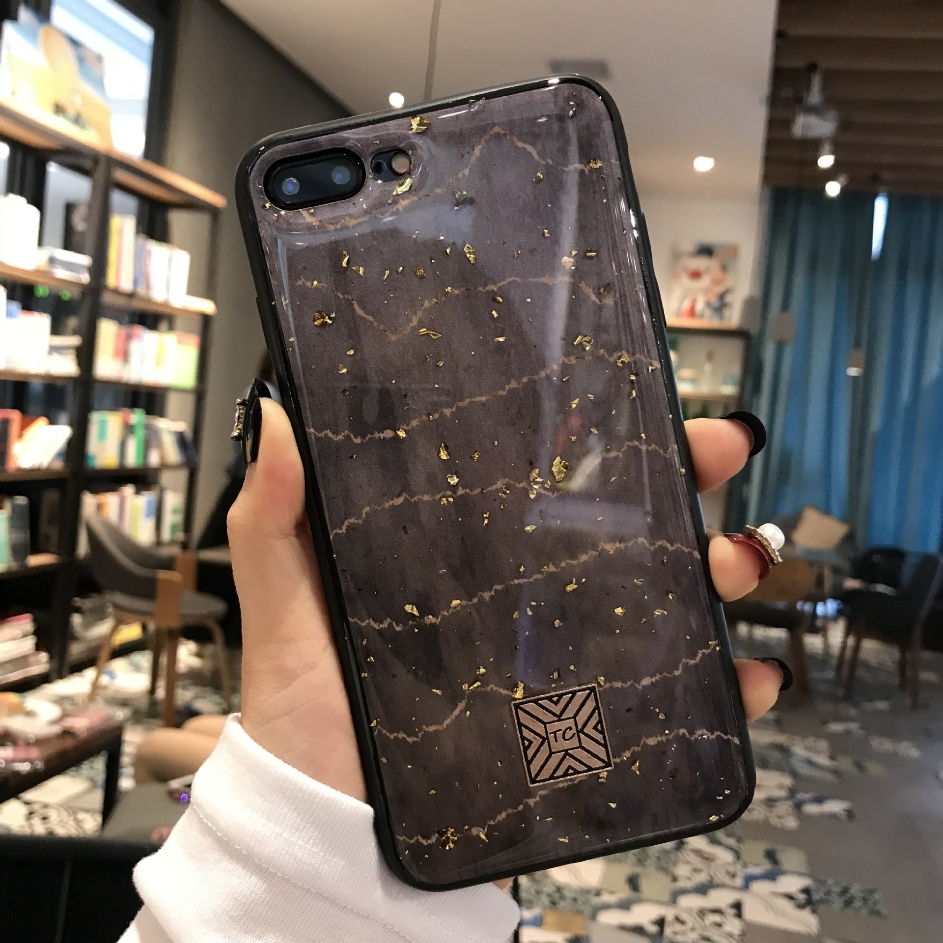 Drop glue gold foil mobile phone case - MyMobile