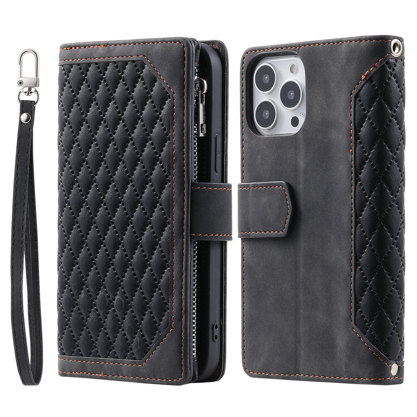 Mobile Phone Leather Case Multifunctional For iPhone 15