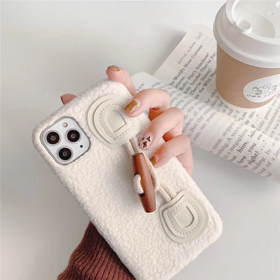 Ins Anti-fall Japanese And Korean Style Female Plush Shell For Huawei P40