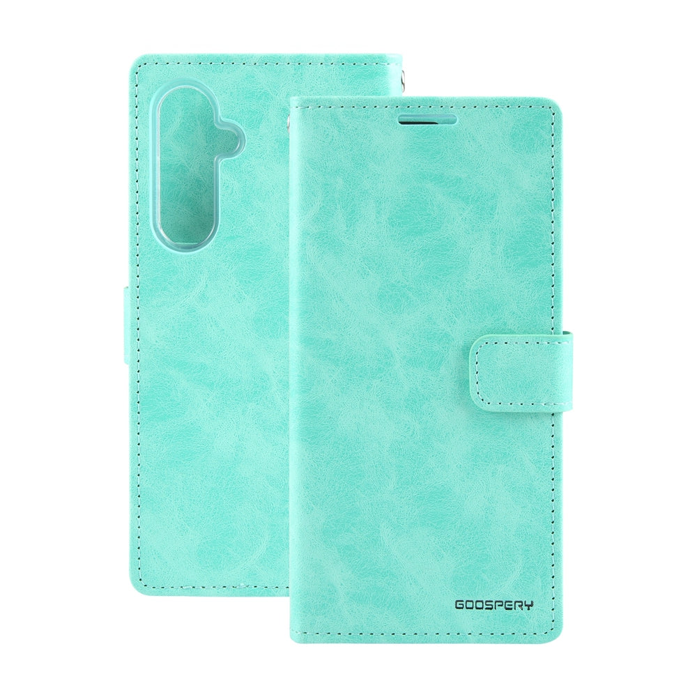 Mercury Blue Moon Diary Case With Magnetic Ring for Samsung Galaxy S24 FE
