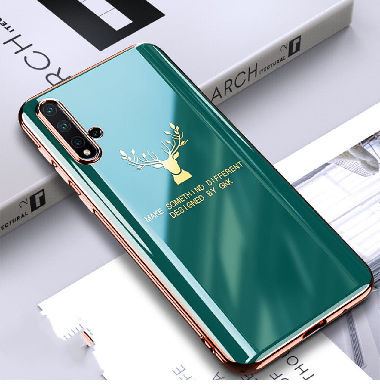 Electroplating soft glue elk mobile phone case For Huawei P30