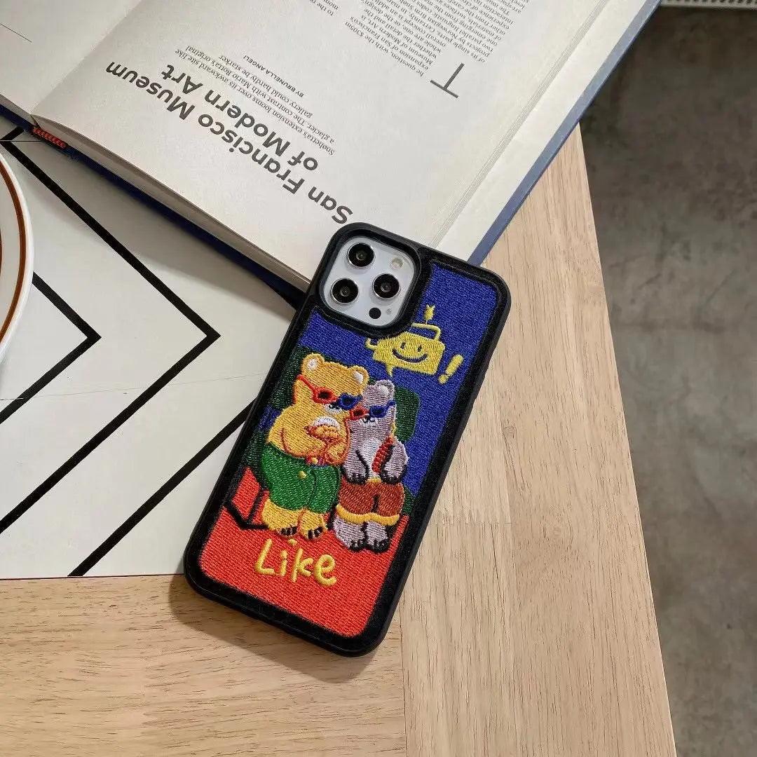 Embroidery Cartoon Mobile Phone Case Online Only