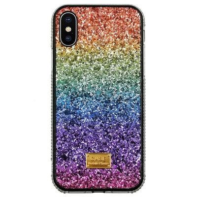 New Phone Case Suitable For Rainbow Pasted Leather Diamond Mobile Phone Case Online Only