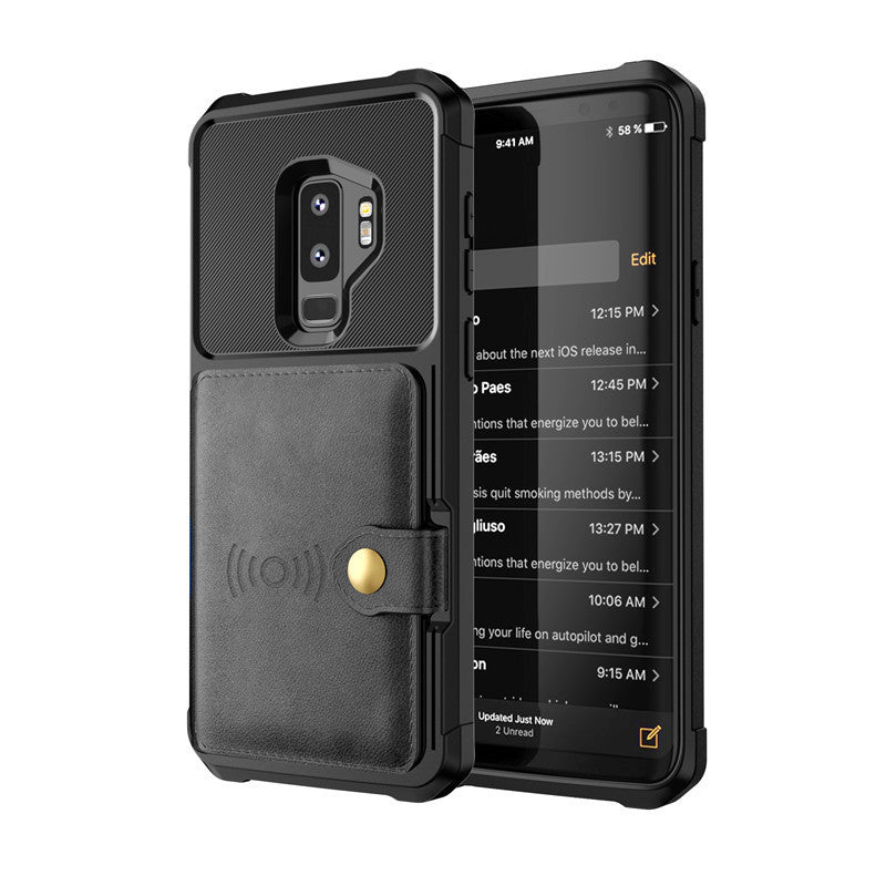 Compatible with Apple, Luxury PU Leather Wallet Case For Samsung Galaxy S10