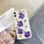 Compatible With  , Daisy Phone Case Real Flower Protective Cover For iPhone 14