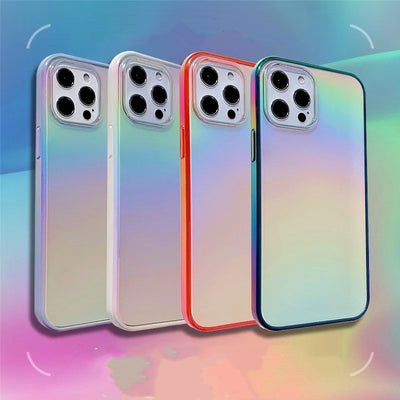 Colorful Transparent Mini Two-In-One Phone Case For iPhone 15