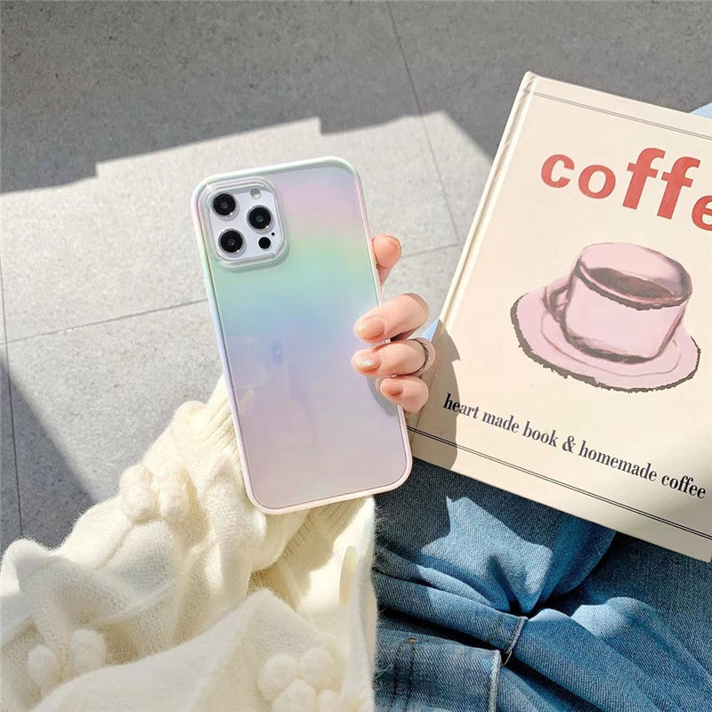 Colorful Transparent Mini Two-In-One Phone Case For iPhone 15