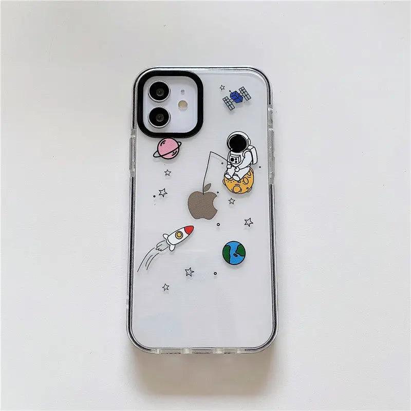 Spaceman Transparent Soft Silicone Phone Case - MyMobile