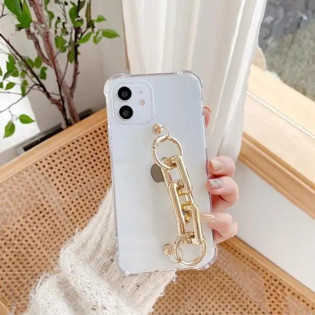 Transparent Gold Chain Mobile Phone Case  Shell - MyMobile