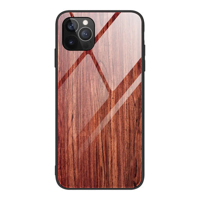 Wood Grain Glass  Anti Fall  Mobile Phone Case Online Only