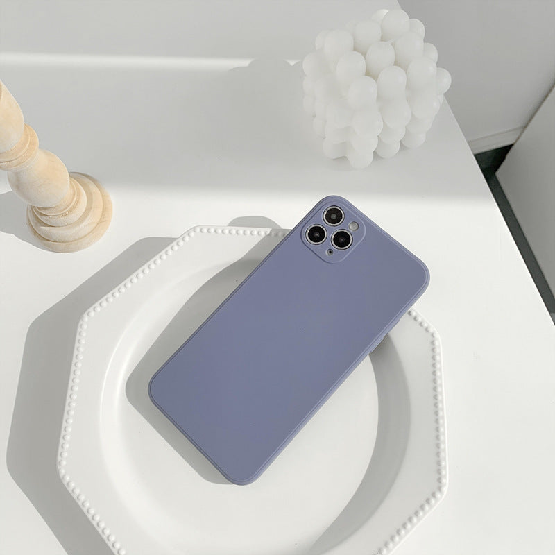 Simple Silicone Solid Color Phone Case For iPhone 14