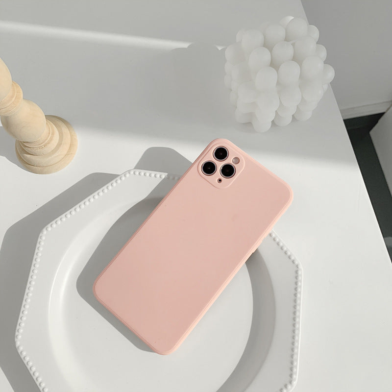 Simple Silicone Solid Color Phone Case For iPhone 14