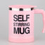 Coffee Stirrer Mug With Creative Handle, Button Design, Self Stirring, Automatic, With Lid