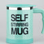 Coffee Stirrer Mug With Creative Handle, Button Design, Self Stirring, Automatic, With Lid