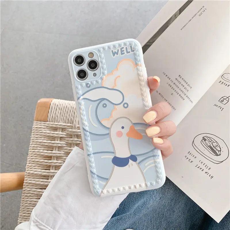 Cute Blue Cartoon Mobile Phone Soft Case - MyMobile