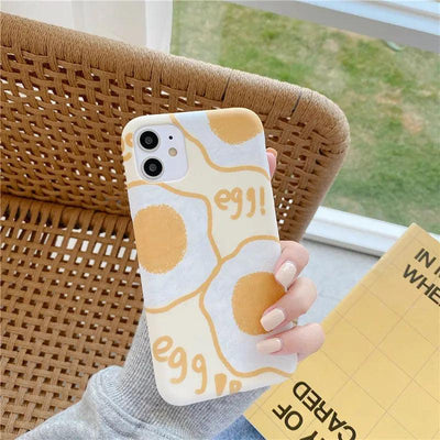 Compatible with Apple , Wind Yellow Cartoon Poached Egg Phone Case CANON