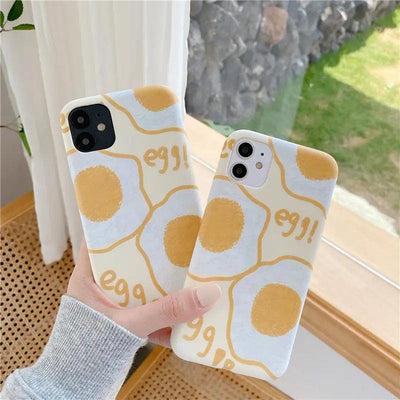 Compatible with Apple , Wind Yellow Cartoon Poached Egg Phone Case CANON