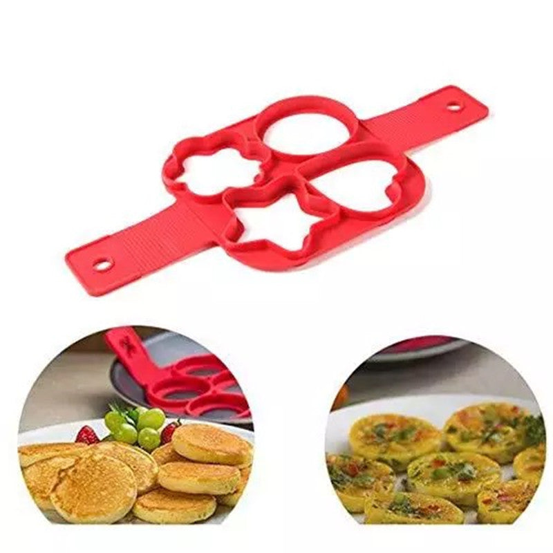 Silicone Non Stick Fantastic Egg Pancake Maker Ring Kitchen Baking Omelet Molds Flip Cooker Egg Ring Mold