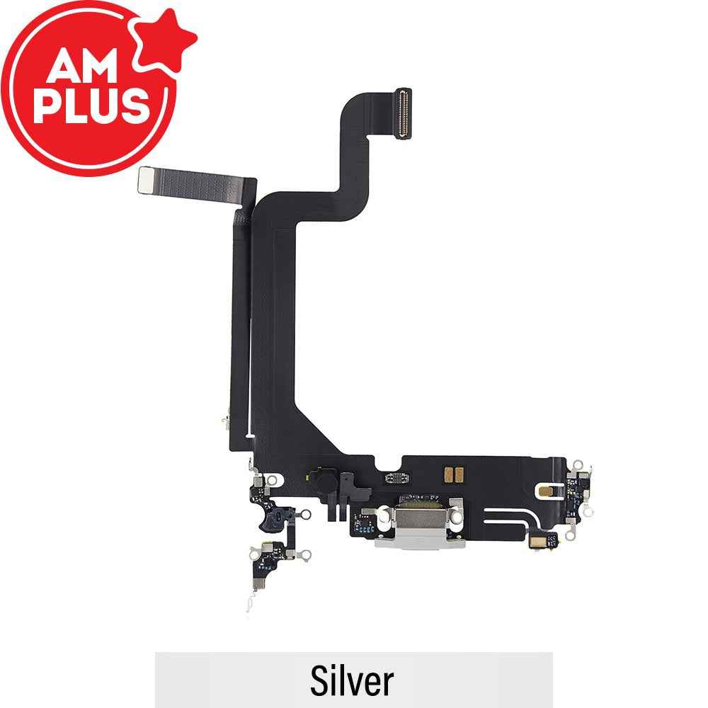 AMPLUS Charging Port for iPhone 14 Pro Max-Silver