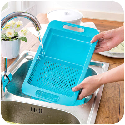 Multifunction Kitchen Chopping Blocks Sinks Drain Basket Cutting Board Vegetable Meat Tools