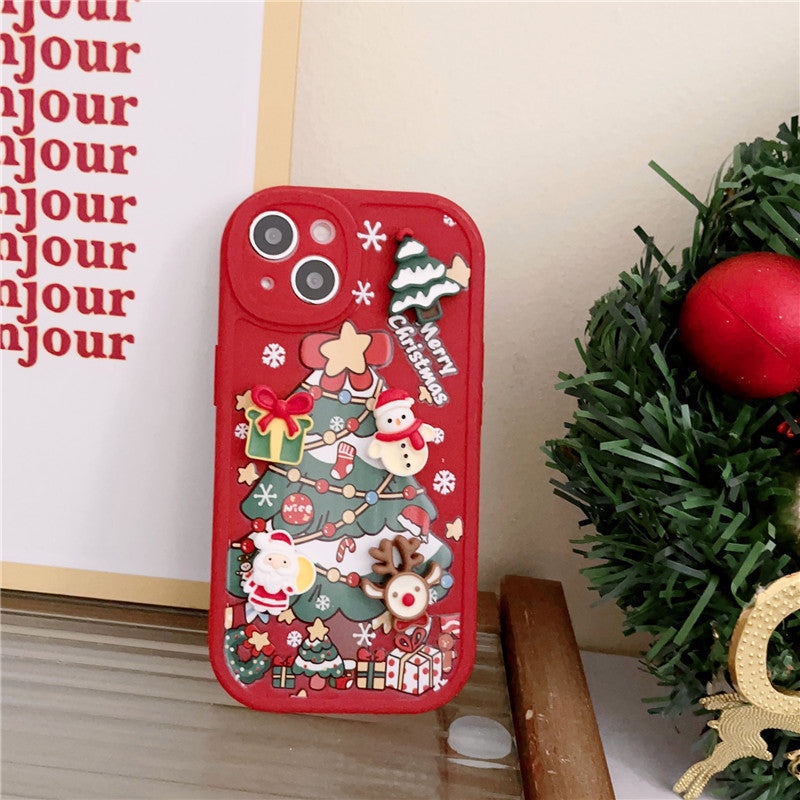 Three-dimensional Santa Claus Cartoon Silicone Phone Case - MyMobile