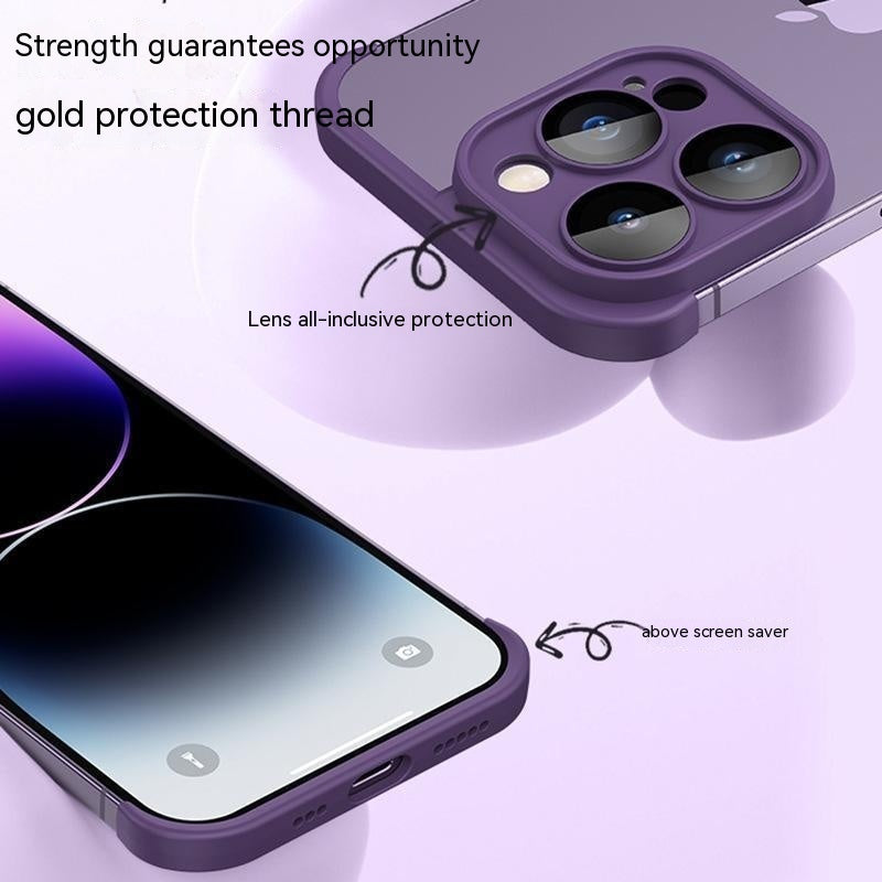 Frameless Bumper Lens Protector Drop-resistant Ultra-thin Mobile Phone Bare Case For iPhone 15