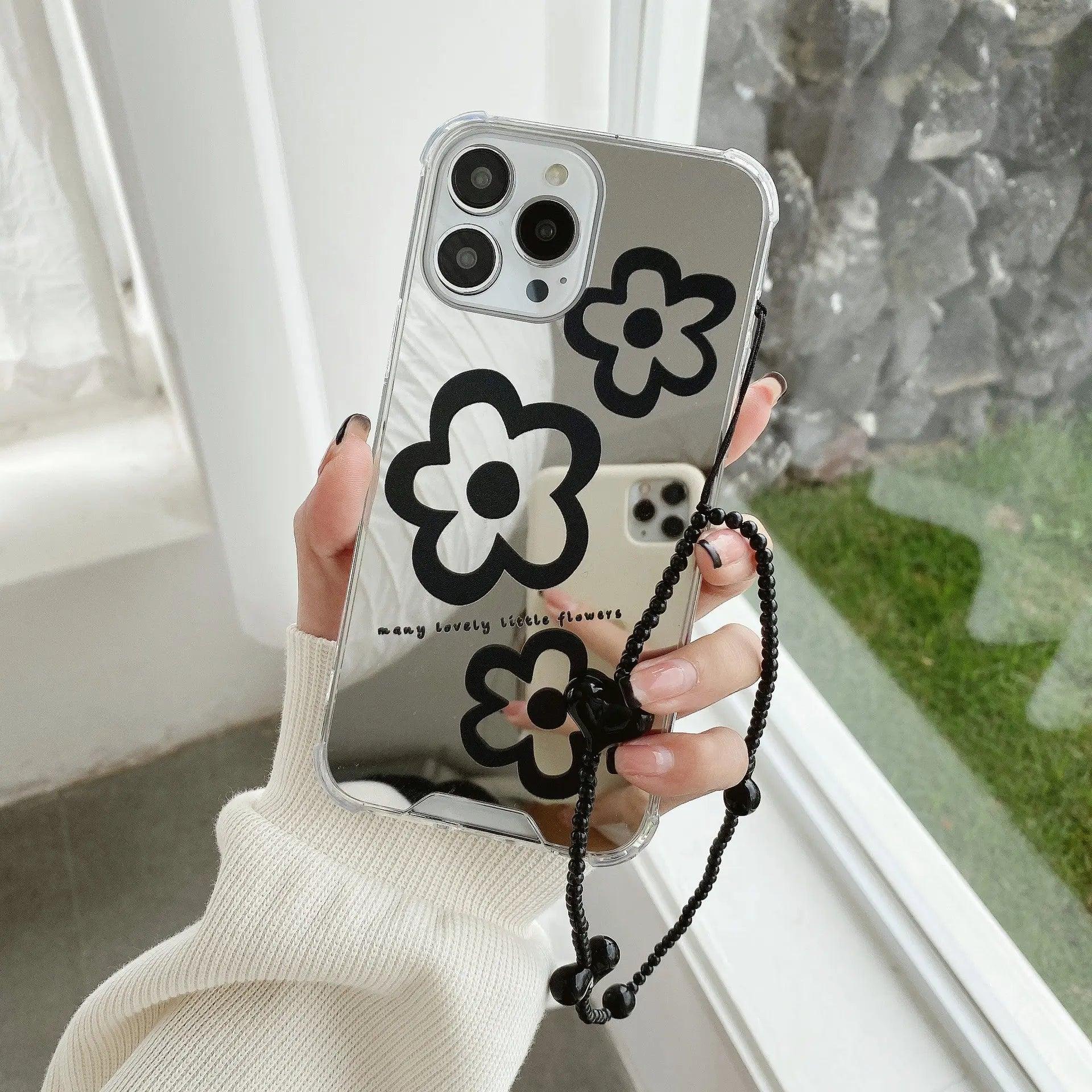 New Mirror Phone Case Drop-resistant Mirror Full Cover Transparent Painted Protective Cover Online Only