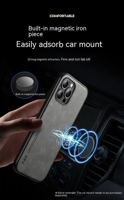 Magnetic Phone Case New Simple Sheepskin Protective Cover Online Only