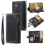 Crossbody Plaid Multi-functional Zipper Bag Mobile Phone Case For Samsung Galaxy S23