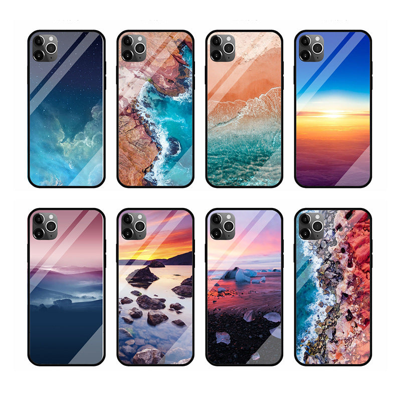 Coastline glass shell sea glass shell mobile phone case For iPhone 14