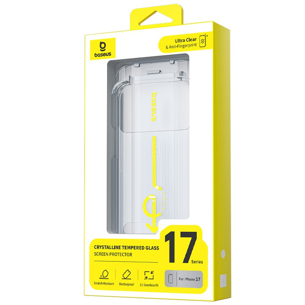 Baseus Crystal Diamond Series HD Tempered Glass Dust-free Chamber II For iPhone 17