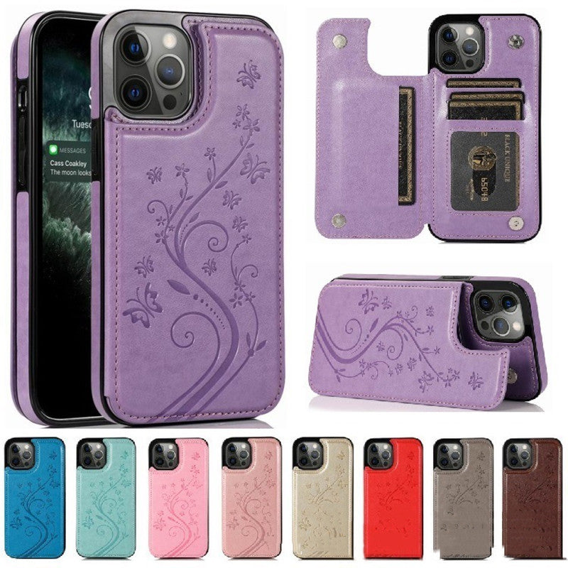 Butterfly Embossed Phone Case For iPhone 14