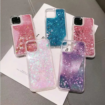 Compatible with Apple , Glitter liquid mobile phone case Online Only