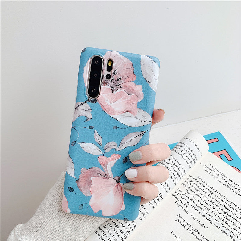 Flower frosted leaf phone case For Huawei P40