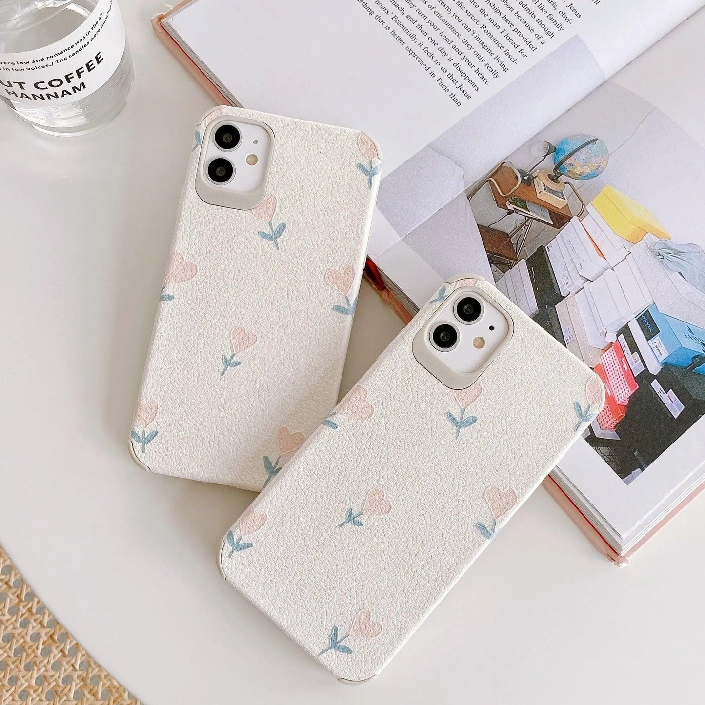 Lambskin pattern love small flower phone case - MyMobile