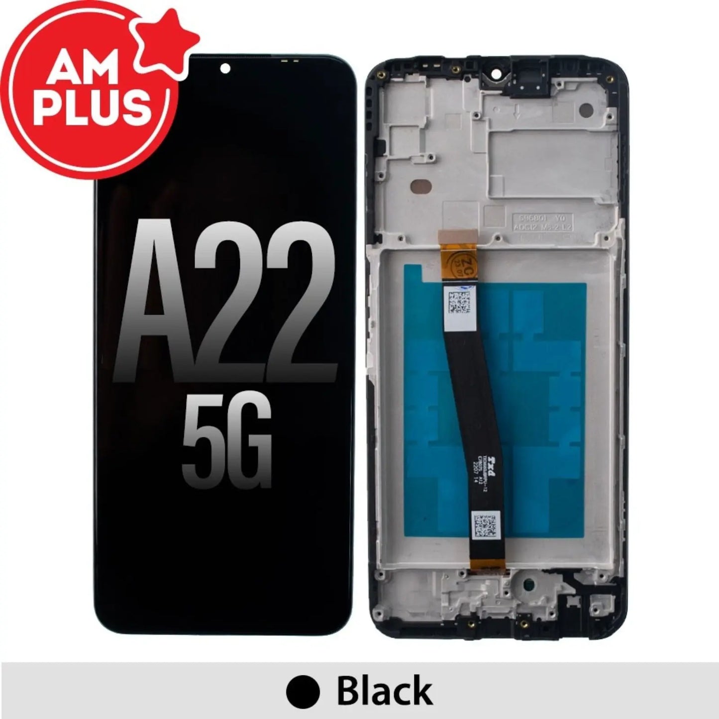 AMPLUS OLED Screen Replacement Digitizer with Frame for Samsung Galaxy A22 5G A226-Black - MyMobile