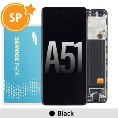Samsung Galaxy A51 A515F OLED Screen Replacement Digitizer GH82-21680A/21669A/22084A/22083A (Service Pack)-Black