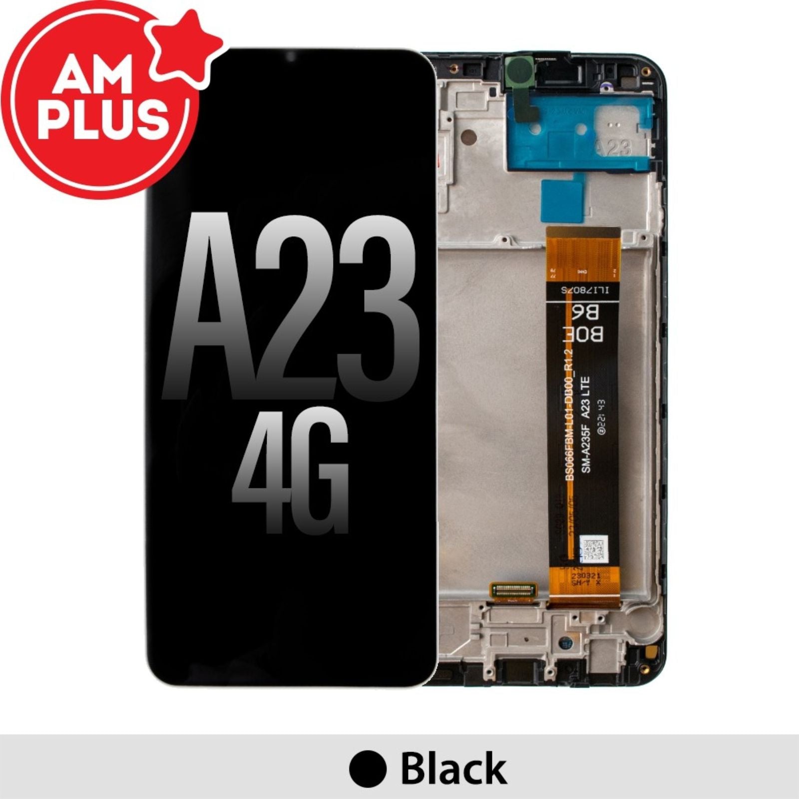 AMPLUS LCD Screen Repair for Samsung Galaxy A23 4G A235F with Frame -Black MyMobile