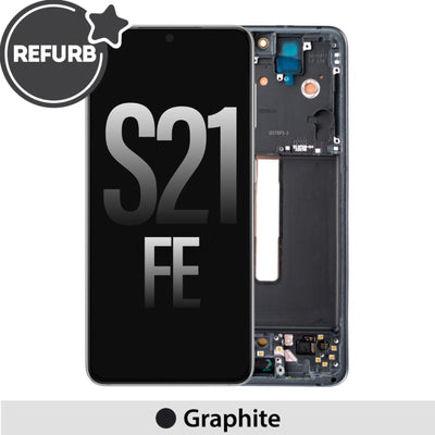 Samsung Galaxy S21 FE 5G G990B REFURB OLED Screen Replacement Digitizer with Frame